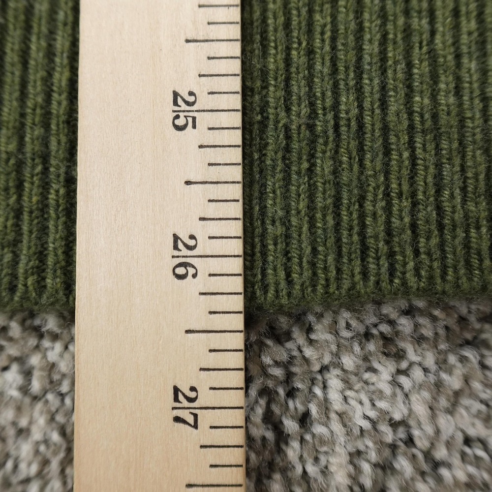 NEW J Crew Sweater Mens L Green Fair Isle Lambswool Crewneck Knit Pullover Cozy - Picture 8 of 13